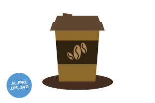 Black Coffee Paper Cup Flat Icon: Graphics and Icons for Real Publishing
