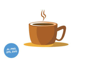 Coffee Cup Brown Flat Icon Graphics and Icons
