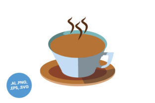 Coffee Cup Grey Flat Icon: Graphics and Icons for Creative Design