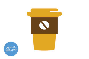 Coffee Cup Logo Flat Icon Graphics and Icons