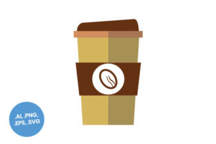 Coffee Cup with Lid Flat Icon: Graphics and Icons for Branding