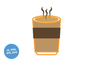 Coffee Paper Cup Flat Icon Graphics and Icons