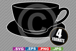 Coffee Tea Cup Silhouette Graphics
