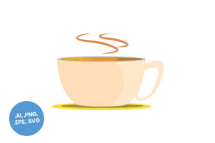 Cream Coffee Cup Flat Icon