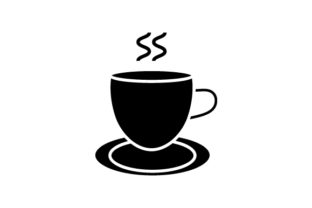 Cup of Coffee Glyph Icon Vector: Graphics and Icons for Creative Projects