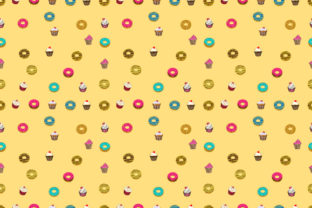 Donut Cup Cake Pattern for Graphics and Patterns