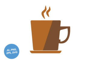 Hot Coffee Cup Flat Icon: Graphics and Icons for Content Creation