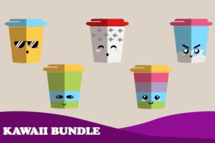 Kawai Cute Coffee Cup Bundle: Graphics & Illustrations for Creative Publishing