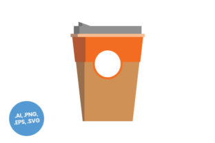 Paper Coffee Cup Flat Icon: Graphics and Icons for Creative Design