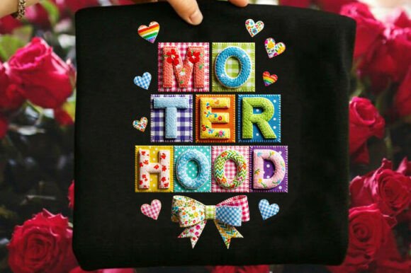 Patchwork Motherhood Mothers Day Shirt Graphics