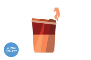 Red Coffee Tumbler Graphics and Icons