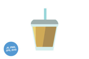 Small Coffee Cup Flat Icon Graphics and Icons