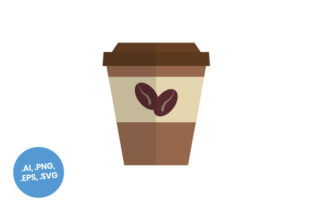 Small Paper Coffee Cup Flat Icon: Graphics and Icons for Local Business