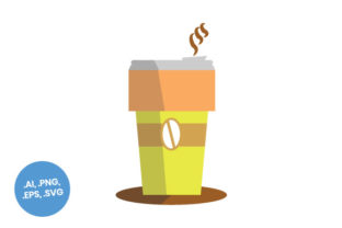 Yellow Coffee Cup: Graphics and Icons for Creative Design